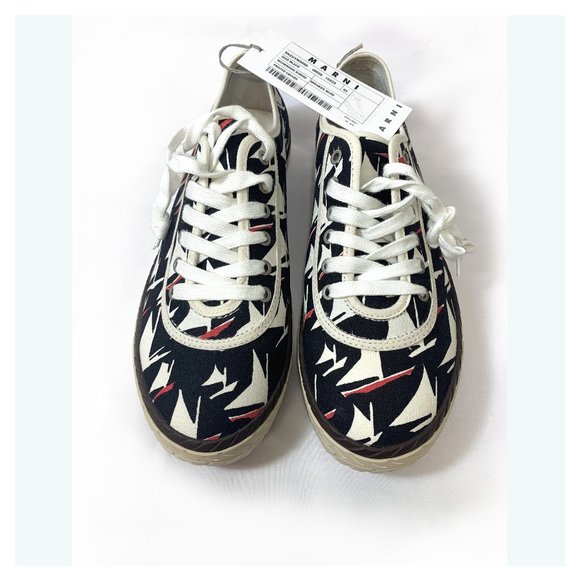 MARNI  Printed Canvas Sneakers - Picture 2 of 5